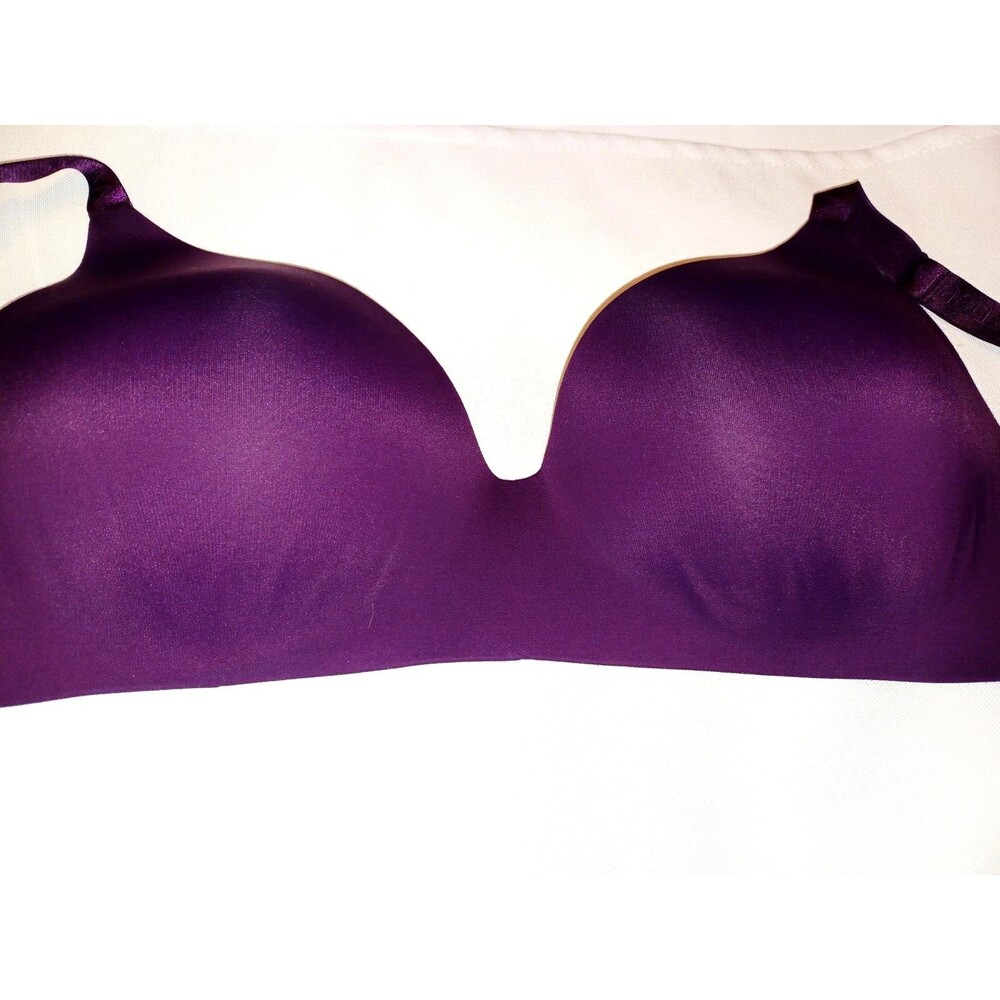 Victoria Secret 34DDD bra t-shirt lightly lined wireless Very sexy Purple womens